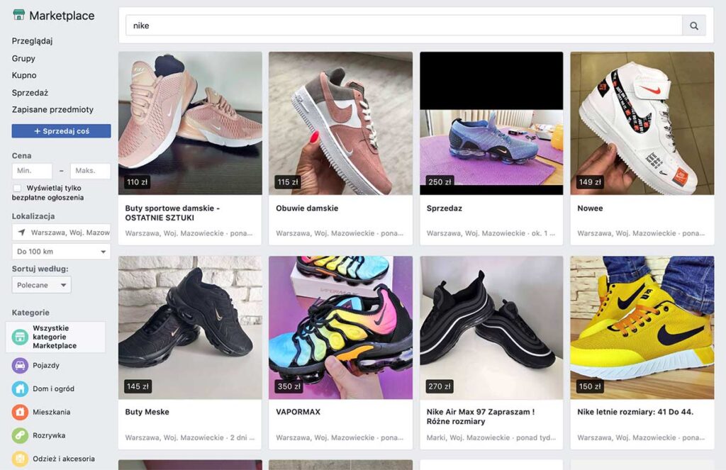 marketplace na facebooku